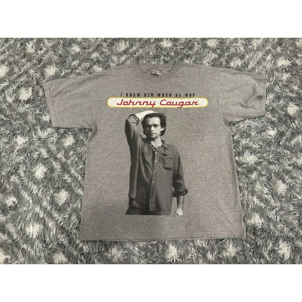 Johnny Cougar Mellencamp 1999 Rural Electrification Tour T-Shirt XL Gray PINHOLE